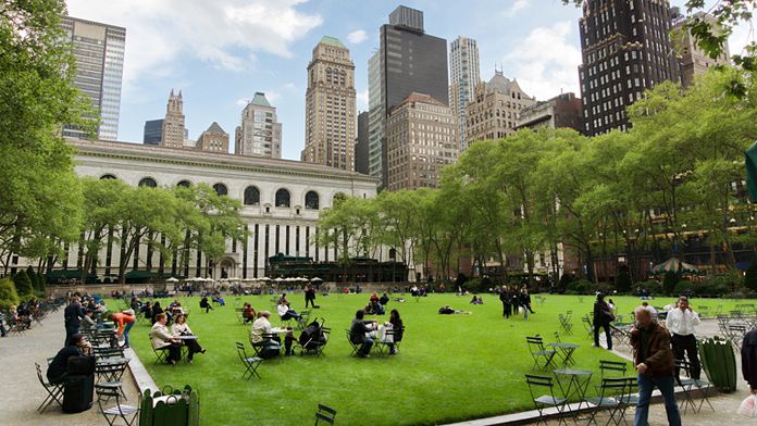 Bryant Park et la New York Public Library