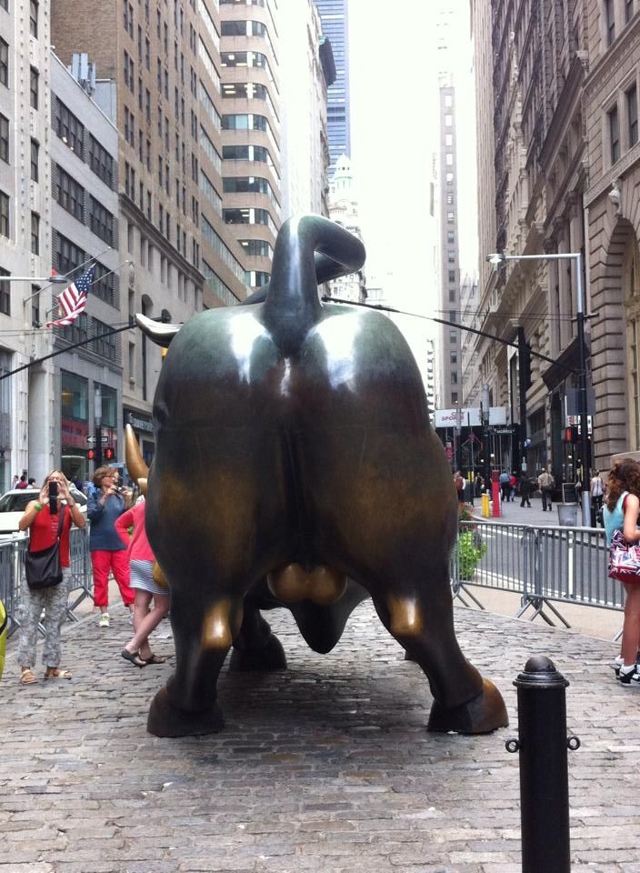 Le taureau de Wall Street... vu de derrière