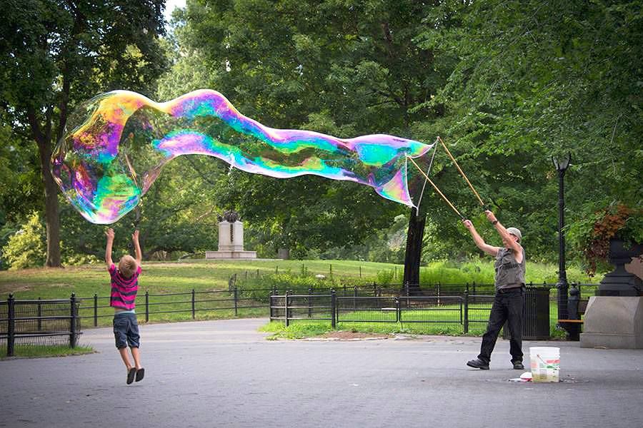 Bulles de savon Central Park