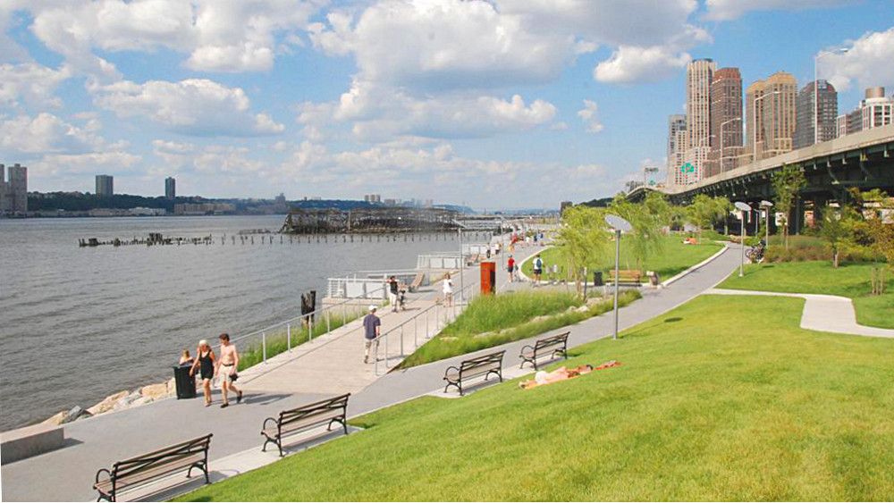 Le Riverside Park longe l'Hudson Rive