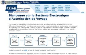 La page d'accueil officielle en français.