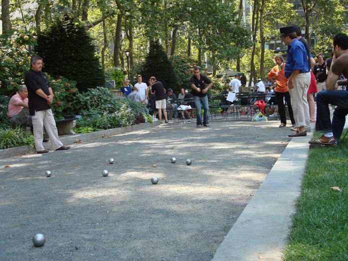 Pétanque dans Bryant Park