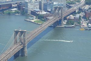 Le pont de Brooklyn mesure 1,8 km de long. (Photo Didier Forray)
