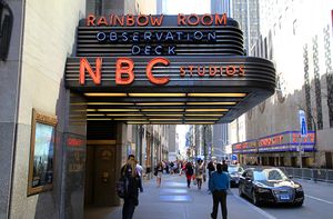 Entrée des studios de la NBC à New York.