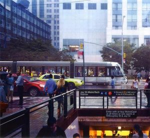 Un tramway et un taxi jaune... (Photo DR)