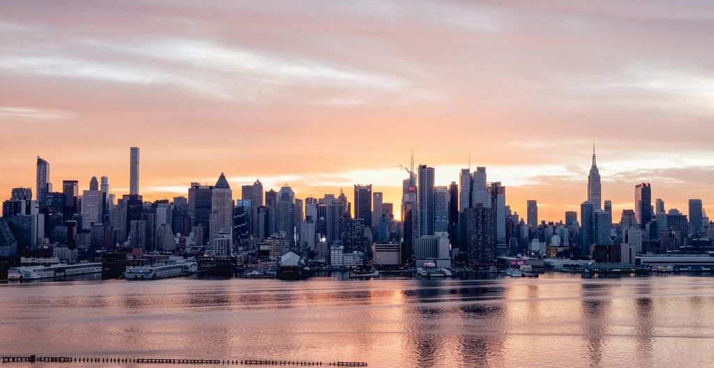 Lever de soleil sur Manhattan