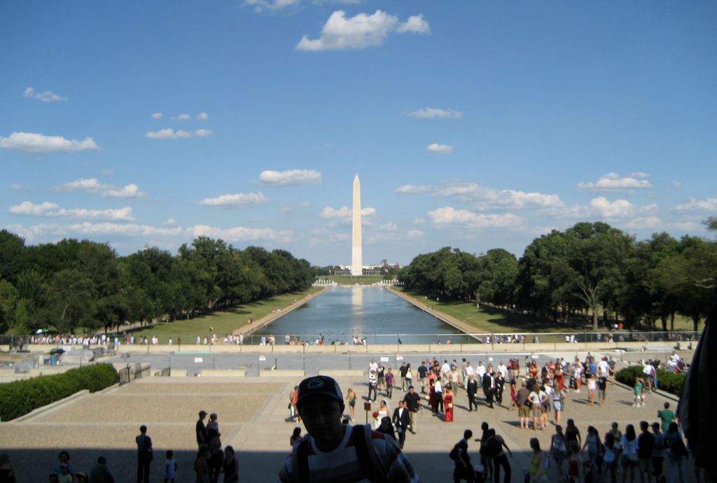 Le Washington Monument vu depuis le Lincoln Memorial