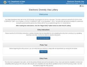 Page d'accueil du site officiel de la loterie