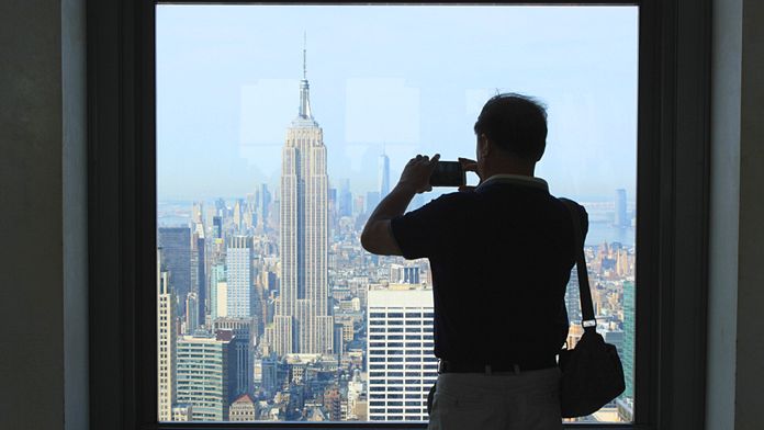 L'Empire State building et la One World Trade Center depuis le Top of the Rock