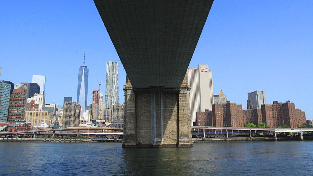 pont brooklyn new york skyline