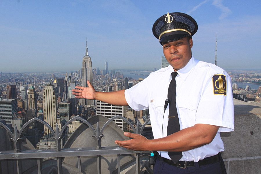 gardien au sommet du Top of the Rock