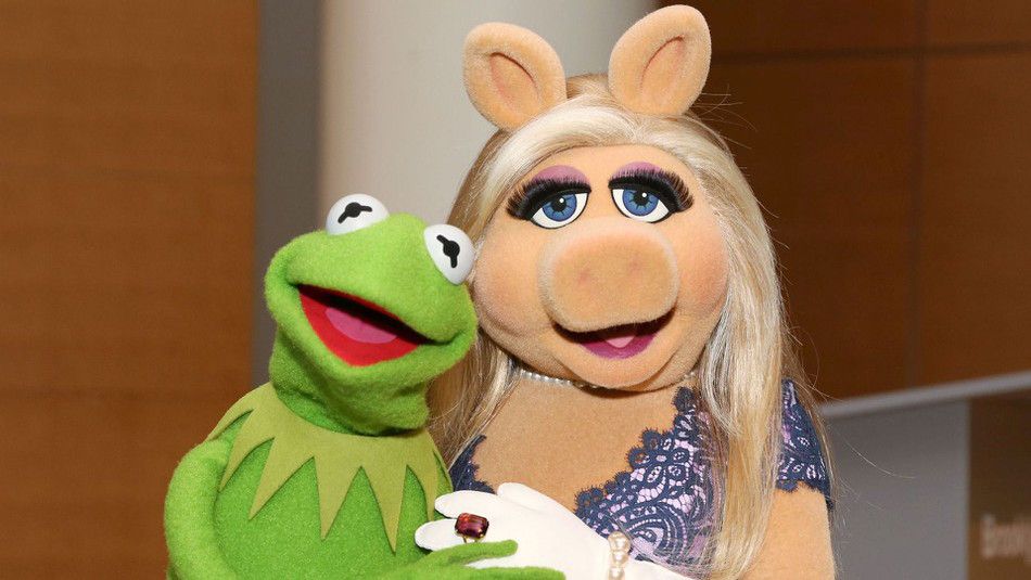 Mascotte de Kermit, célèbre grenouille du Muppets Show dans