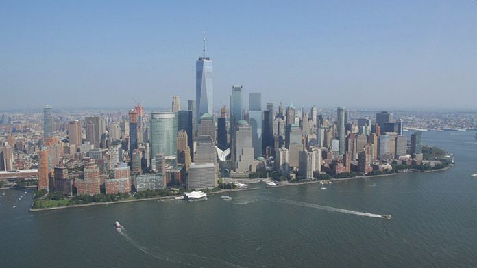 helicoptere new york Le Financial District depuis l'hélicoptère ! (Photo Didier Forray)