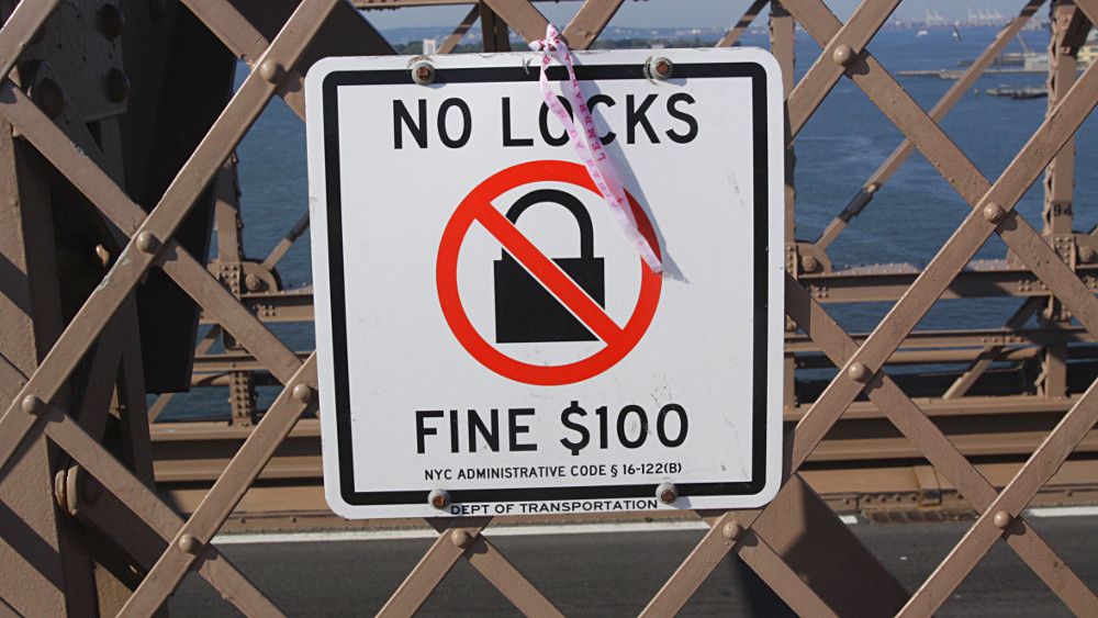 La fin des cadenas d&rsquo;amour sur le pont de Brooklyn à New York