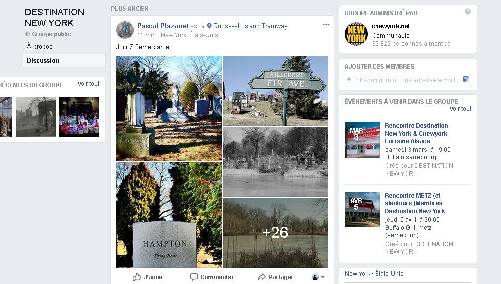 Des milliers de photos de New York sur notre groupe Facebook