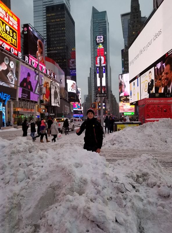 New York neige janvier