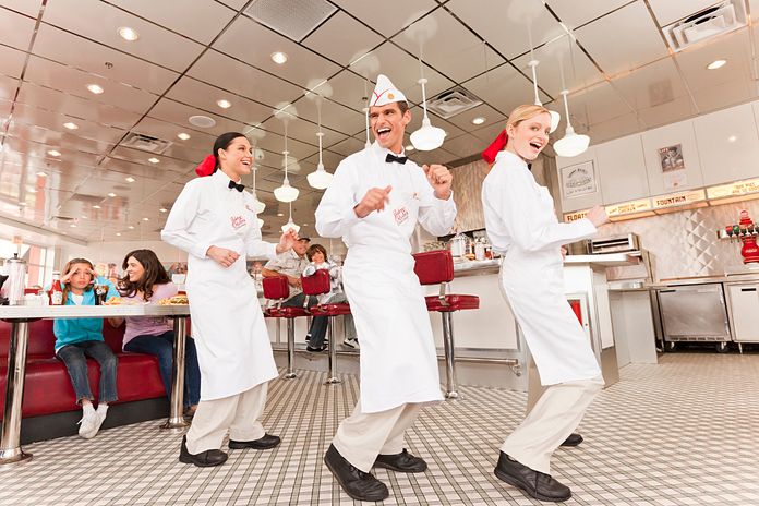 serveurs dans un Diner à New York