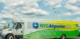 Transfert en Express Bus entre l’aéroport et Manhattan airport express bus new york JFK