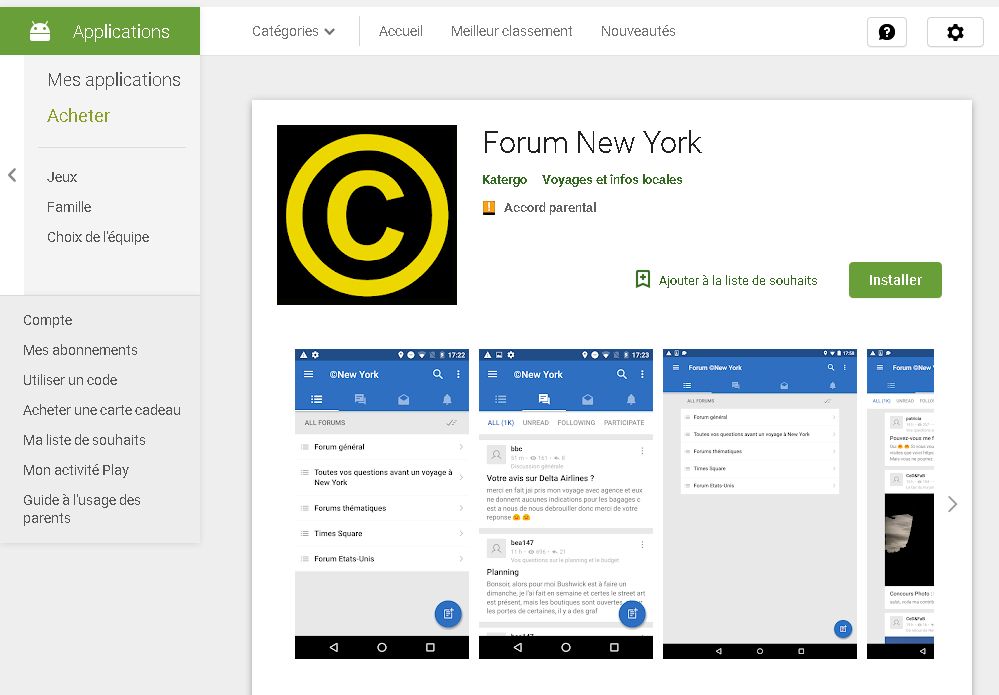 Le Forum New York sous forme d’appli gratuite