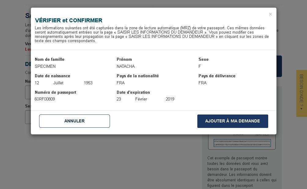 Une aide pour remplir automatiquement le formulaire ESTA