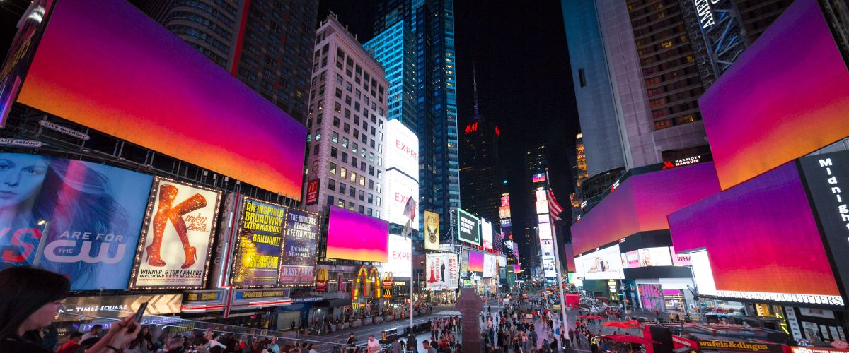 times square midnight sunrise