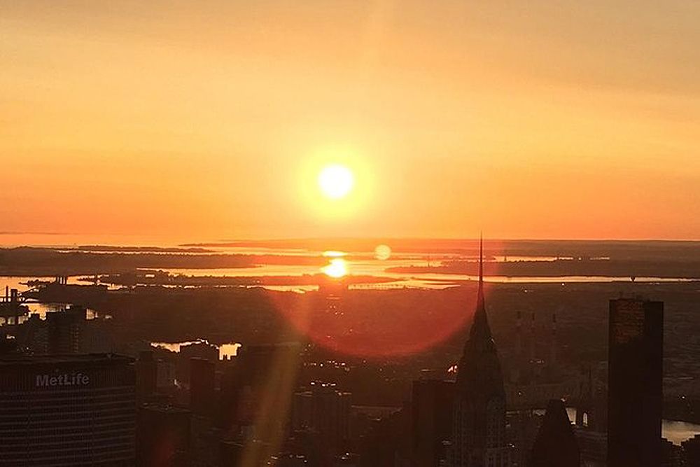 L&rsquo;Empire State Building au lever du soleil