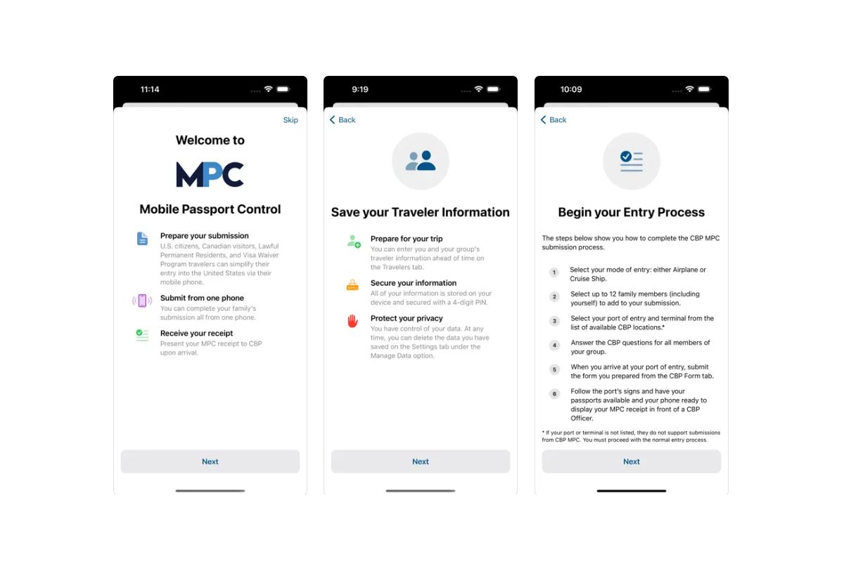 Appli Mobile Passport Control MPC