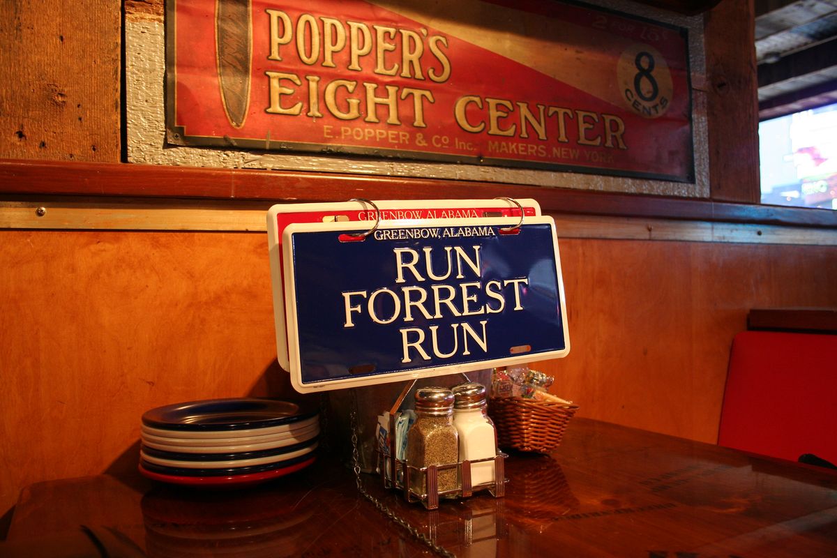 Table dans le restaurant Bubba Gump à New York