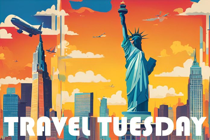 Affiche représentant le voyage à New York