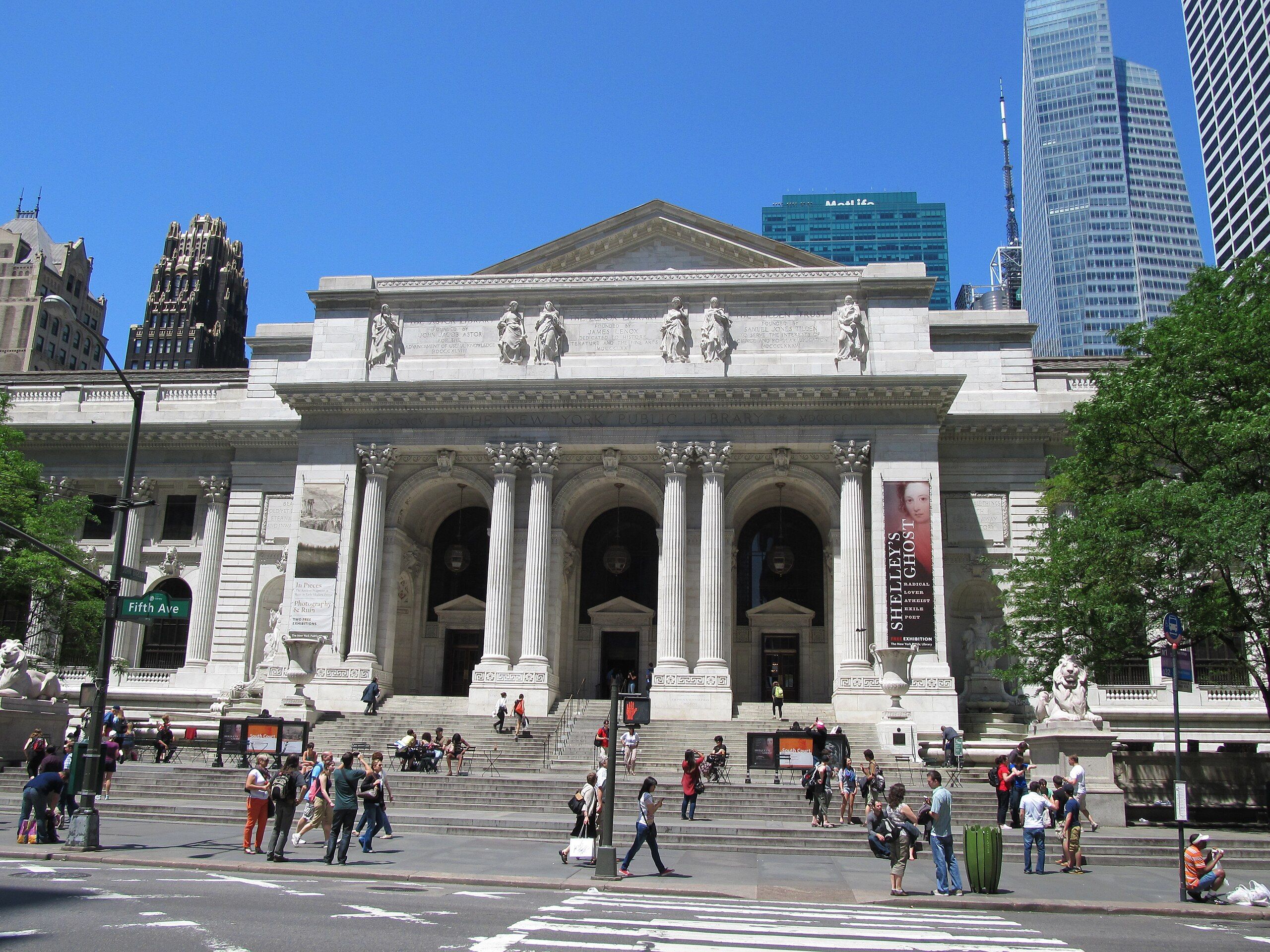 Façade de la New York Public Library