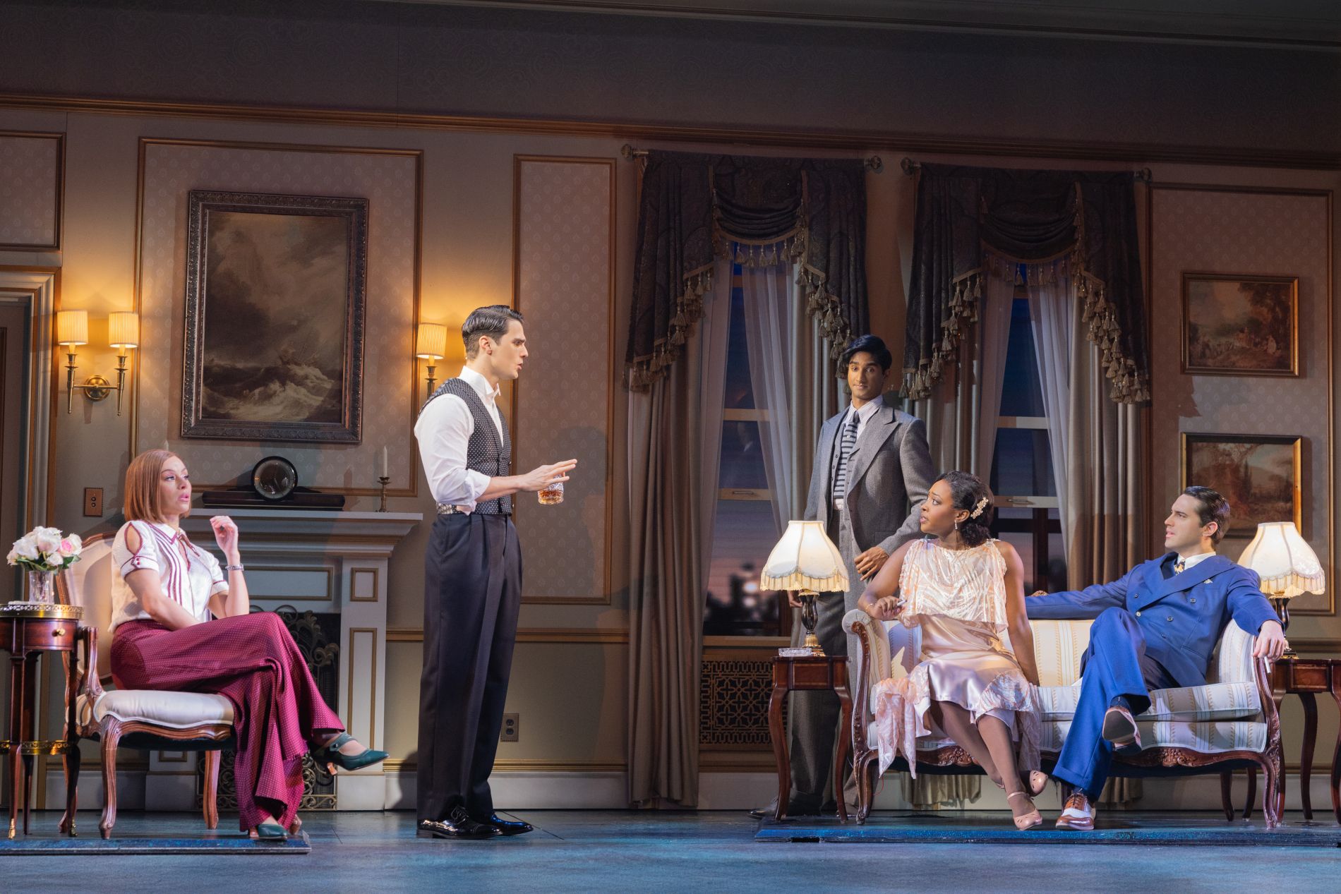 Scène de la comédie musicale The Great Gatsby à New York