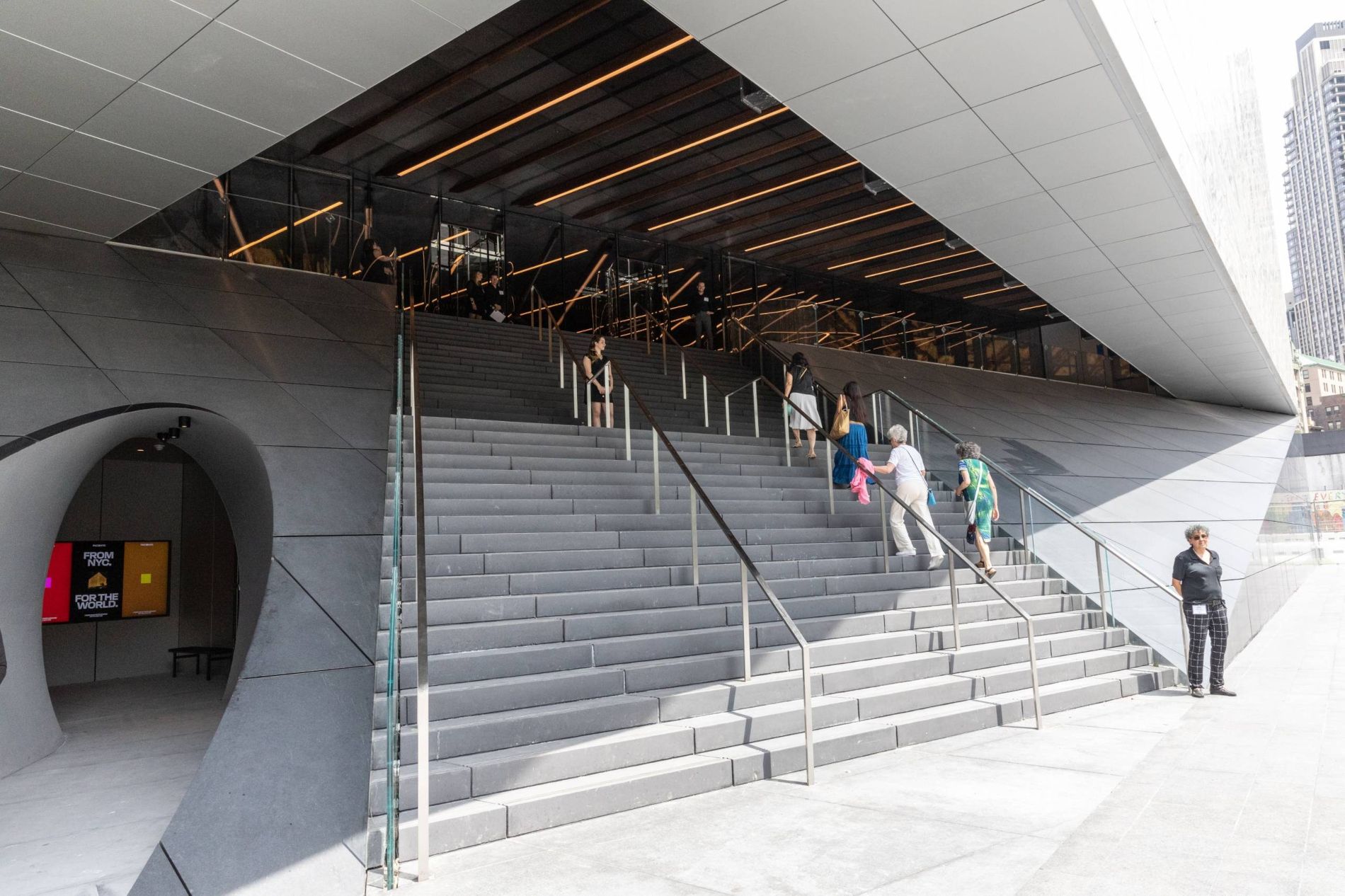 L'entrée du Perelman Performing Arts Center à New York