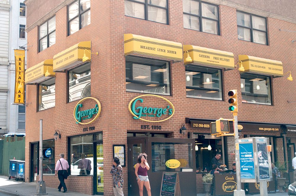 Extérieur du restaurant George's à New York