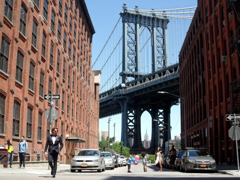 Manhattan Bridge depuis le quartier de Dumbo à Brooklyn