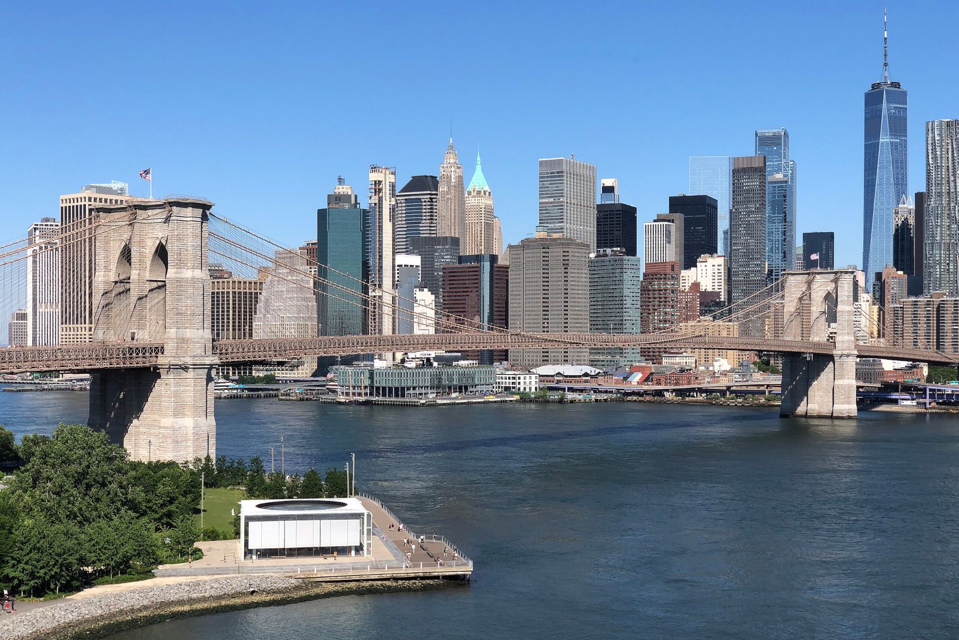 Vue sur le Financial District de New York