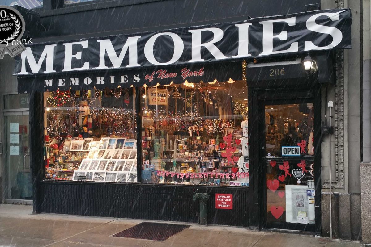 Vitrine du magasin de souvenirs Memories of New York
