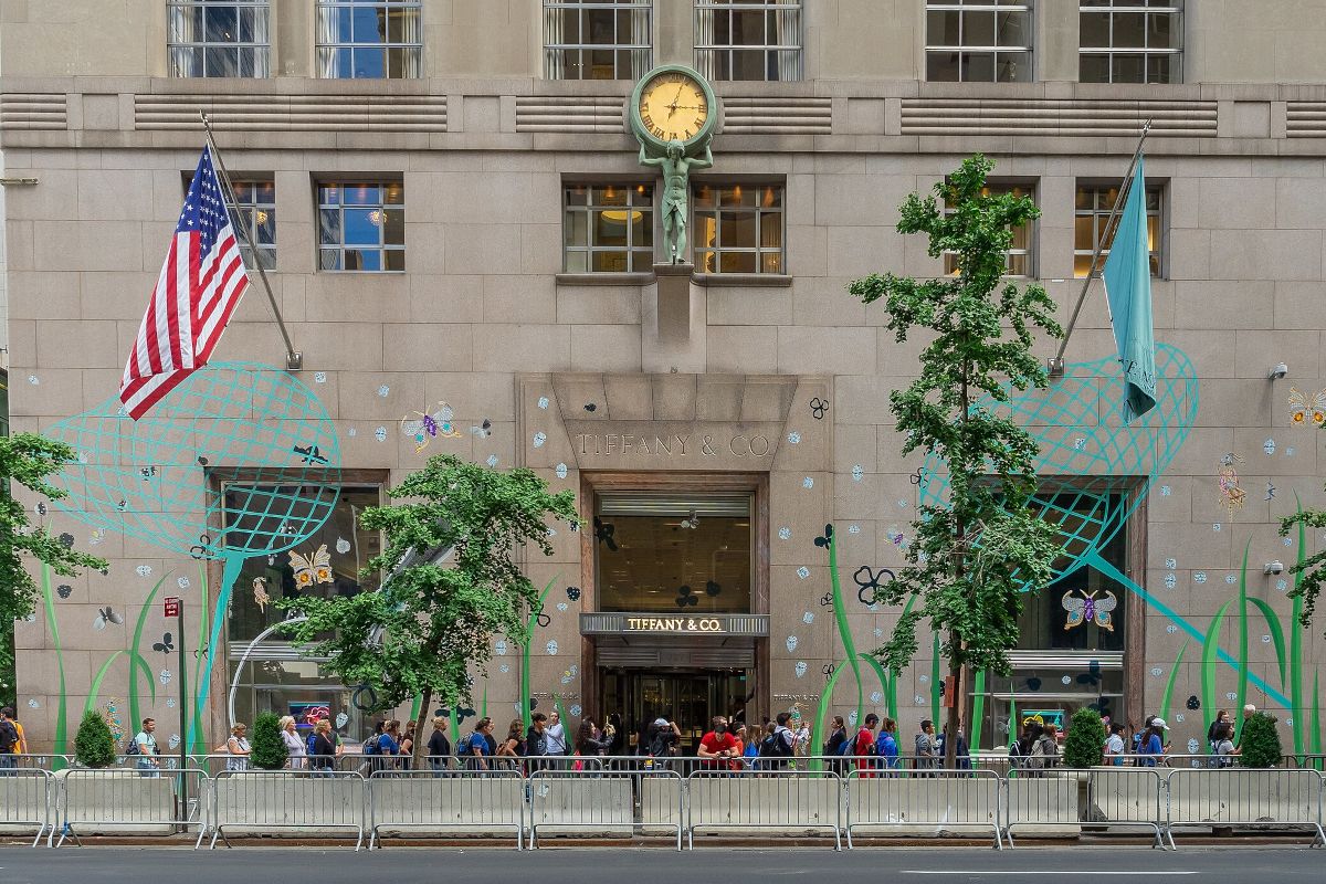 Façade de la bijouterie Tiffany à New York.
