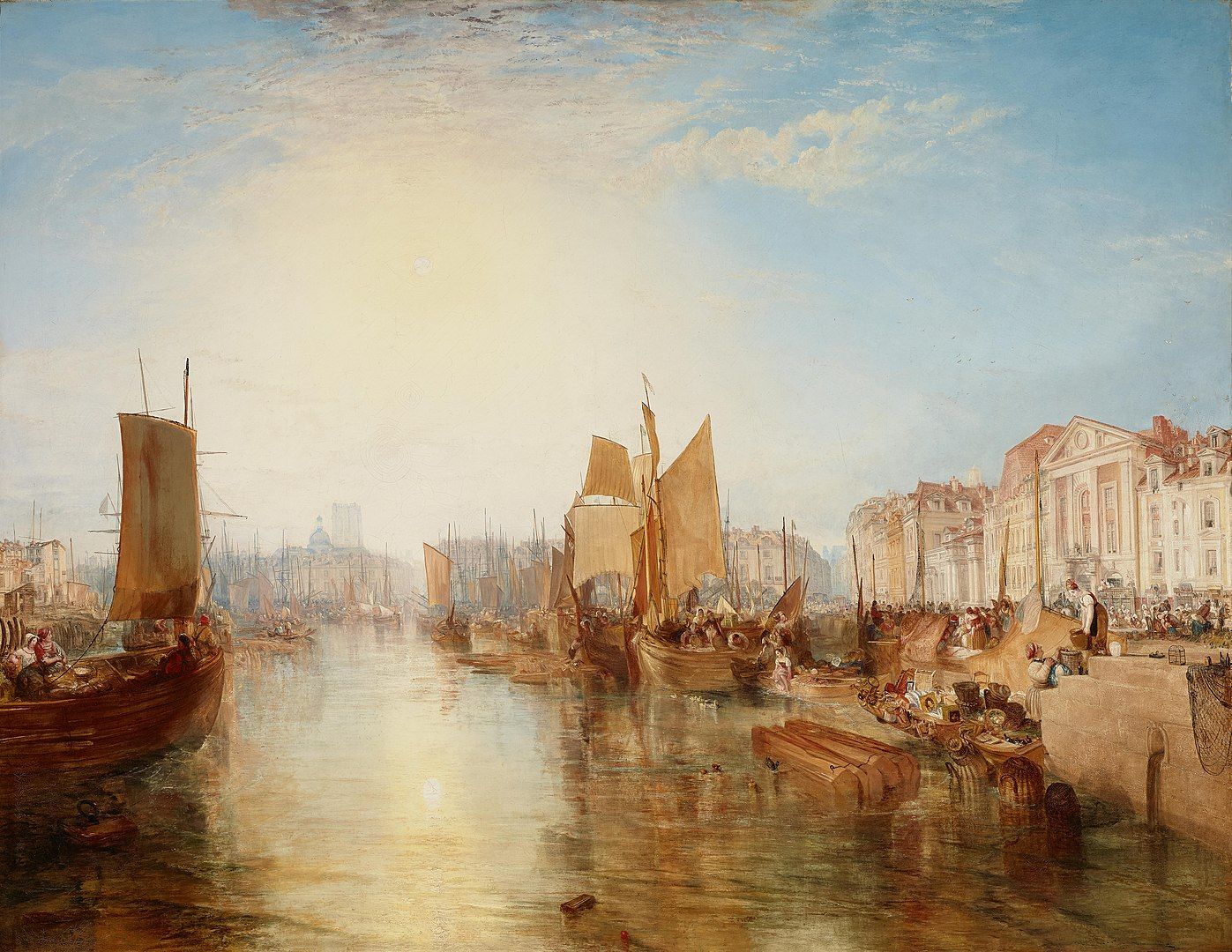 Le port de Dieppe par le peintre William Turner.