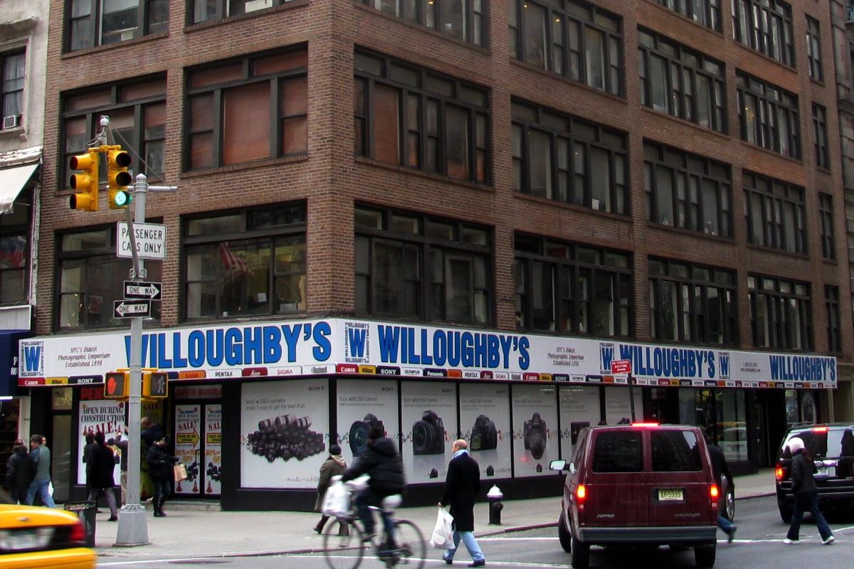 Devanture du magasin photo Willoughby à New York