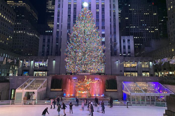 Sapin de Noël et patinoire du Rockefeller Center