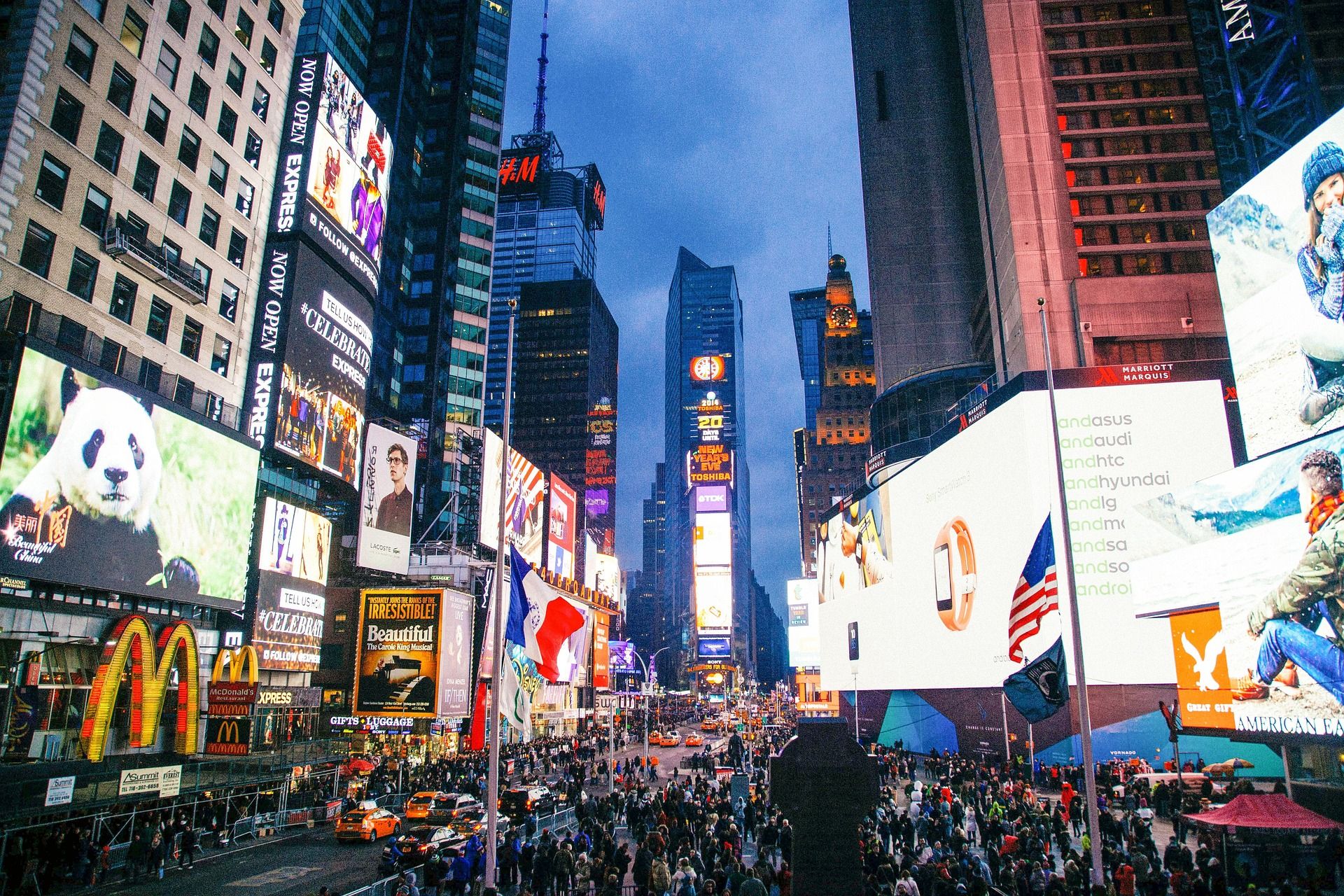Vue générale de Times Square à New York