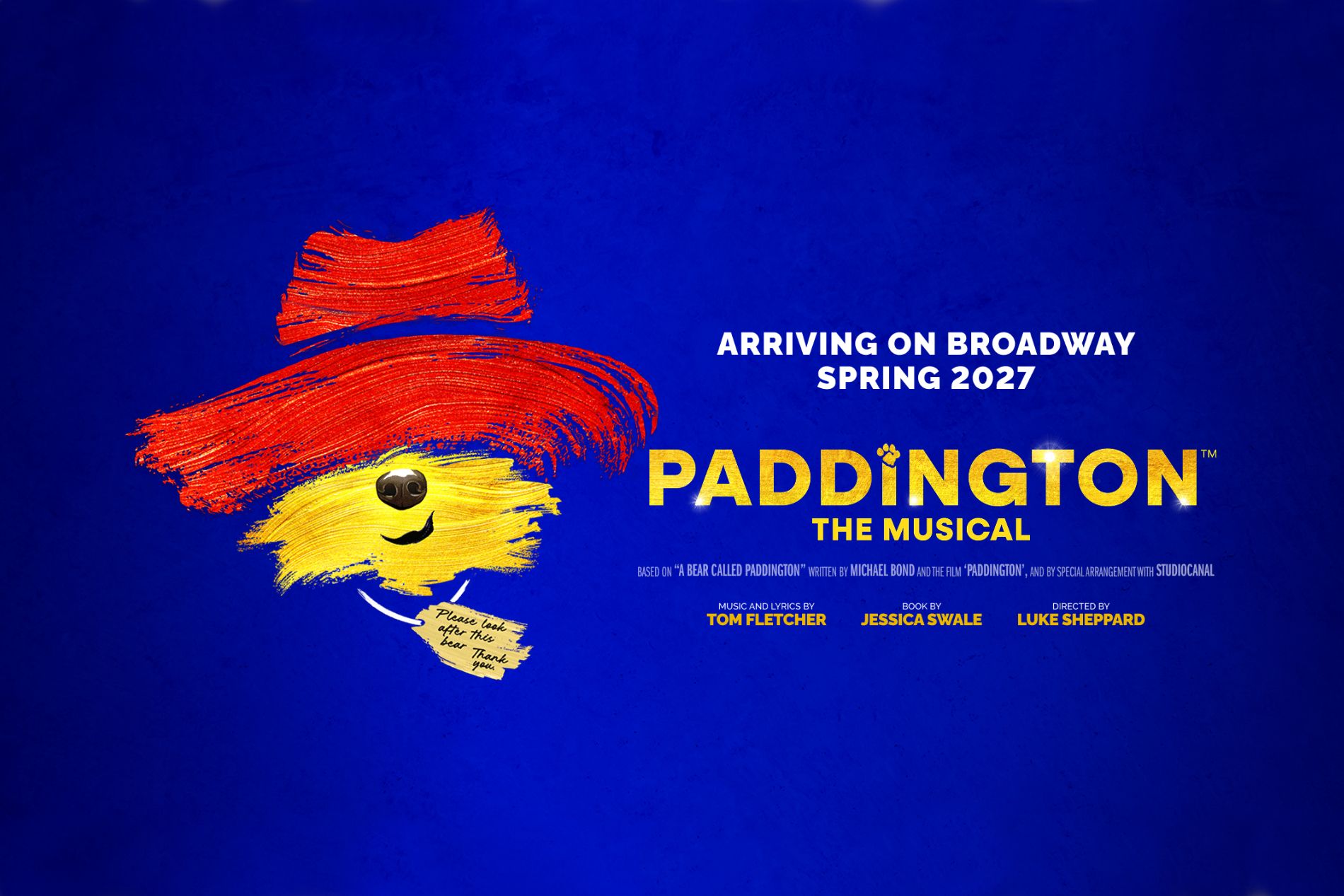 Affiche de la comédie musicale Paddington sur Broadway à New York