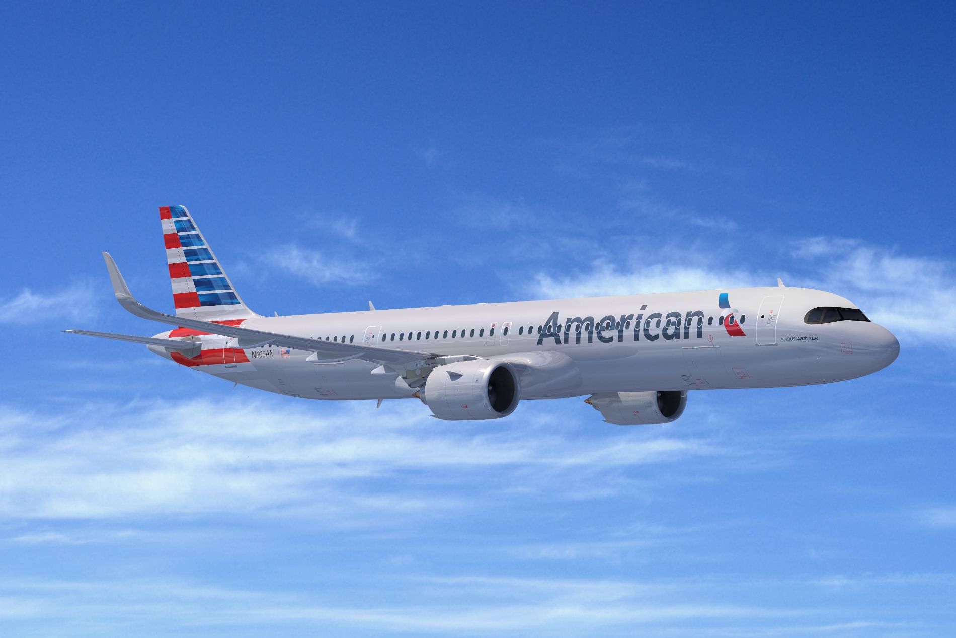 Airbus A321-XLR de la compagnie aérienne American Airlines