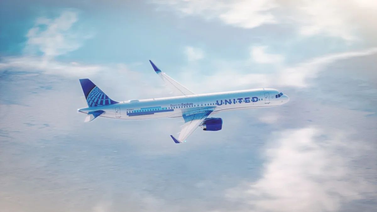 Un Airbus A321-XLR de la compagnie aérienne américaine United Airlines