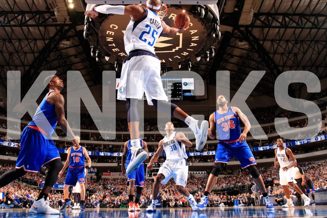 Match de basket des New York Knicks contre les Dallas Mavericks