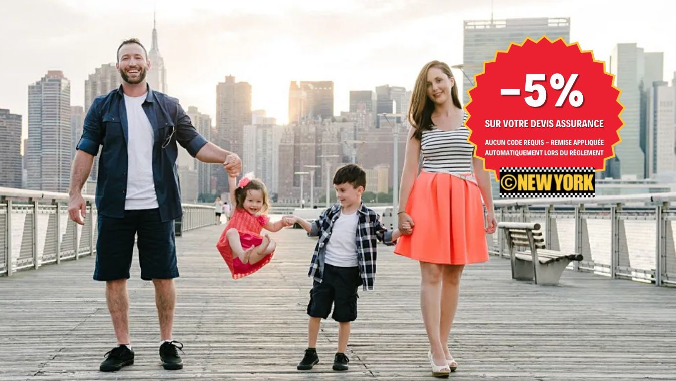 Famille en voyage à New York