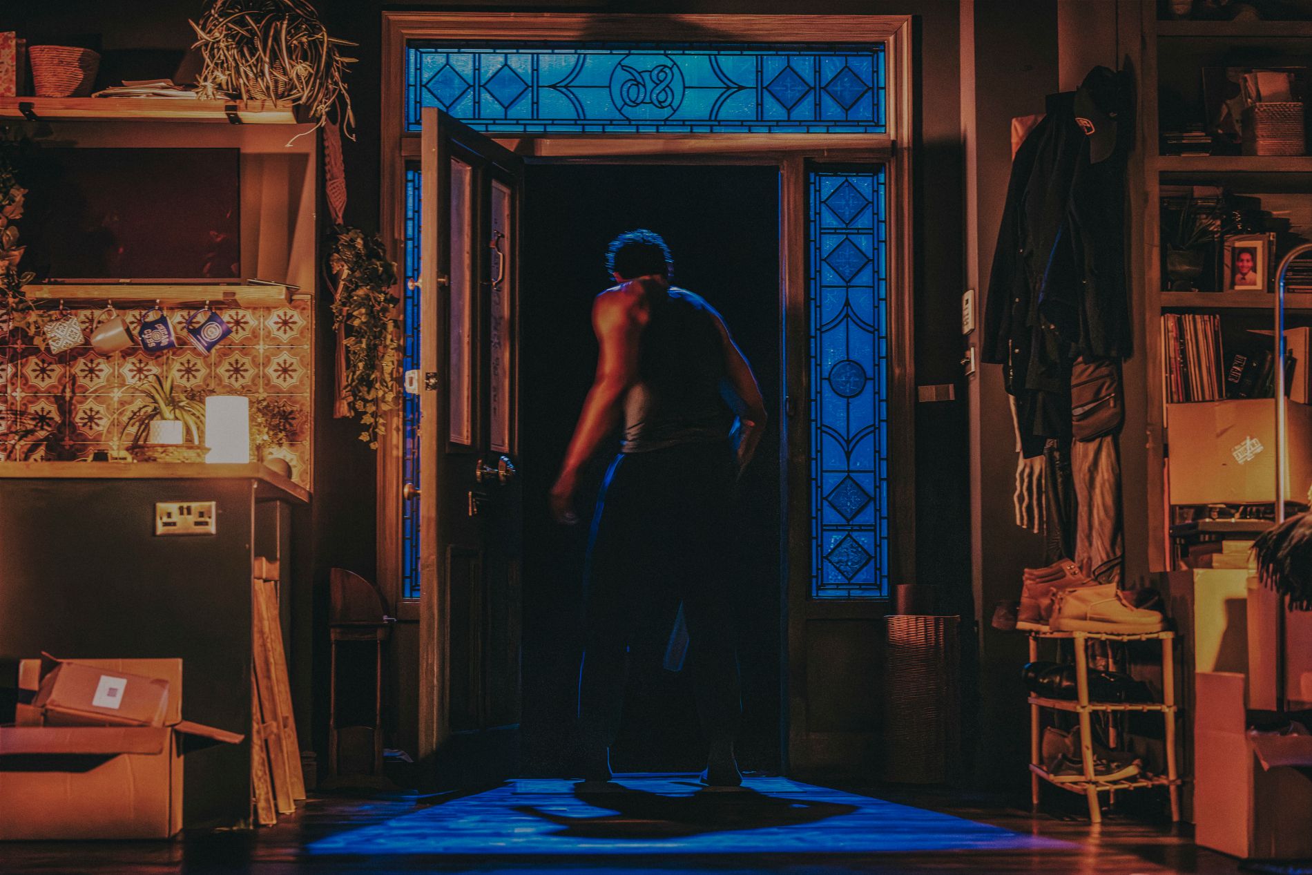 Scène de la pièce de théâtre Paranormal Activity à New York