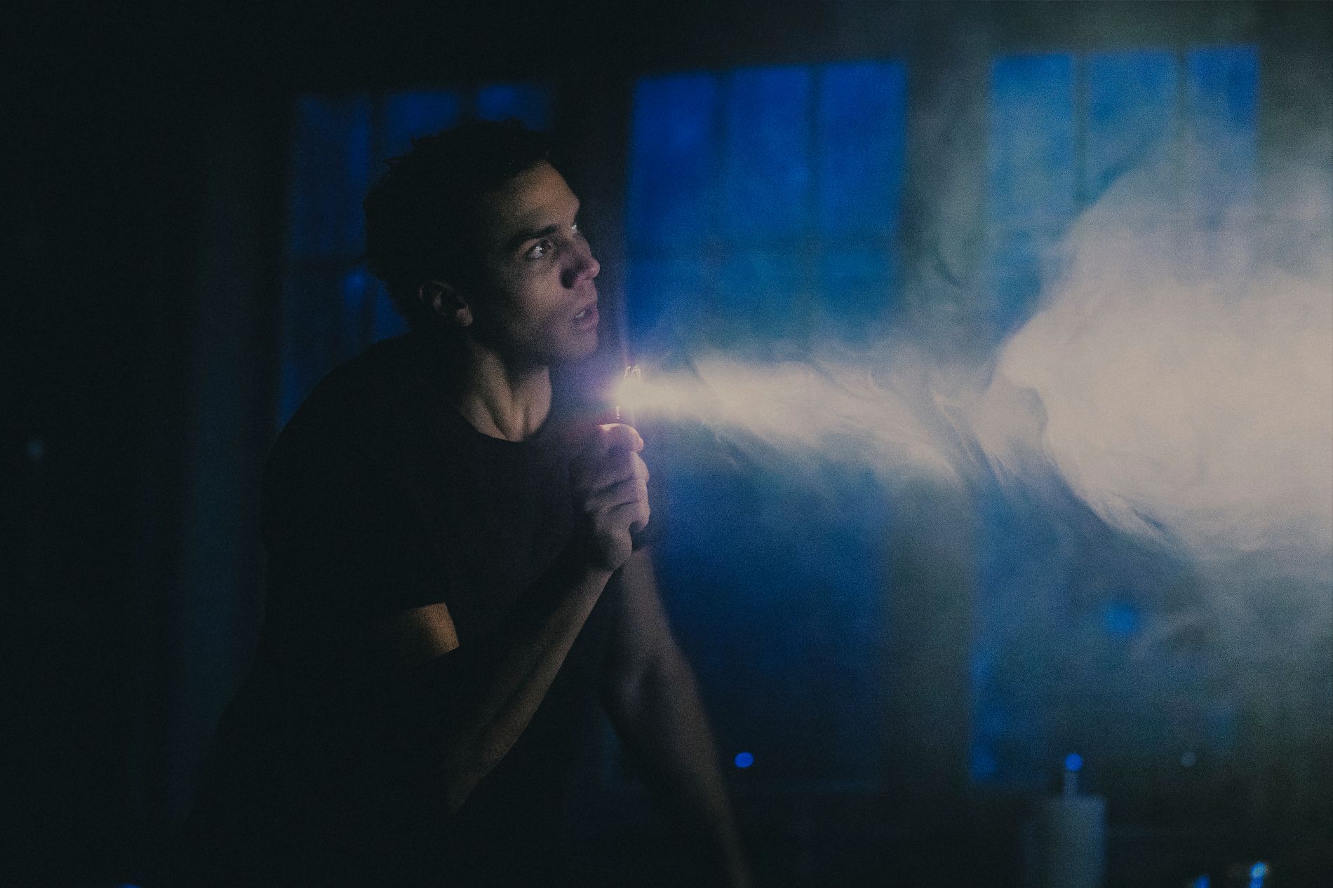Scène de la pièce de théâtre Paranormal Activity à New York