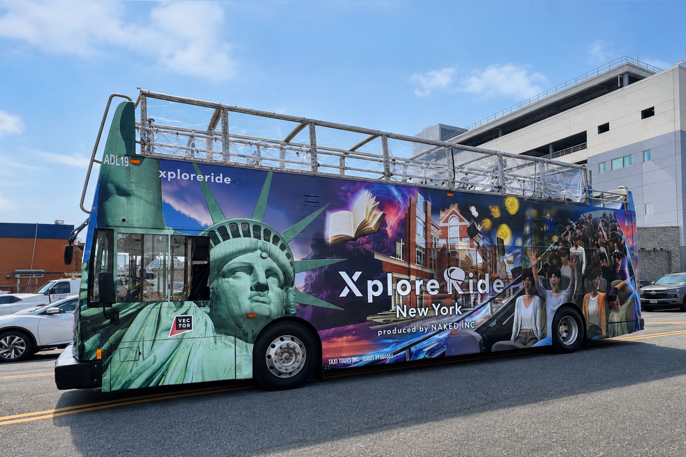 Le bus utilisé lors de la visite immersive en bus à New York