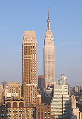 Immeubles avec vue plongeante sur l'Empire State building.